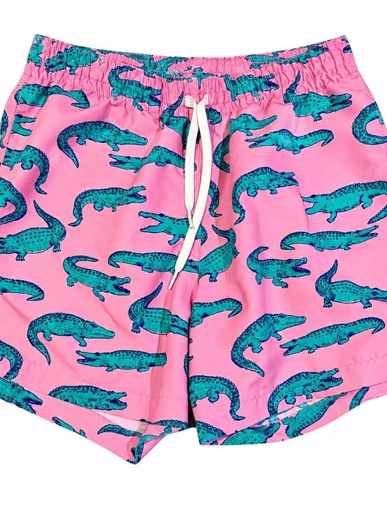 chubbies Other - Chubbies Pink Alligator Print Swim Trunks Shorts Medium M Made USA Lined